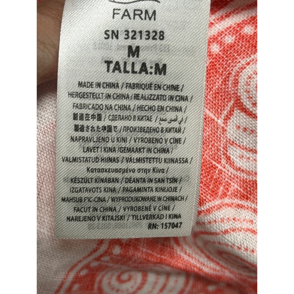 FARM RIO Ainika Shell Print Linen Minidress SZ M NWT $190 - Picture 10 of 12